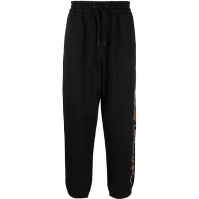 Calvin Klein Effen Logo Print Trekkoord Joggingbroek Heren bottoms Zwart J30J320051BEH M white