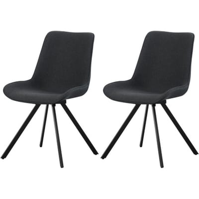 Furnilux Swivel stoel set van 2 in antraciet emilia draaistoel met 360 graden functie