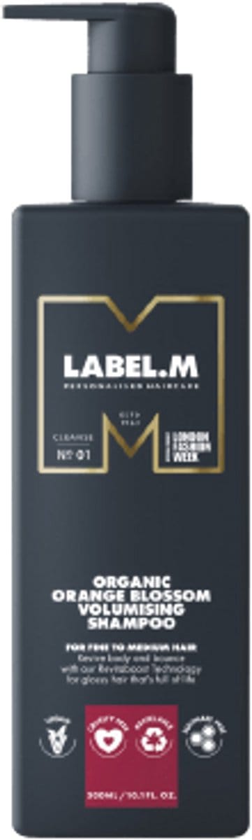 Label.M Orange Blossom Organic Volumising Shampoo - 1000 ml- Volume shampoo - Voor Alle haartypes -