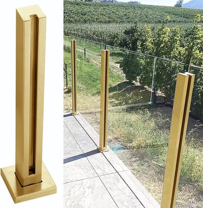 Buitenbalustrade Paal - Terras Reling - Veilig Terras - Roestvrij Staal - 1012 mm - Zilver