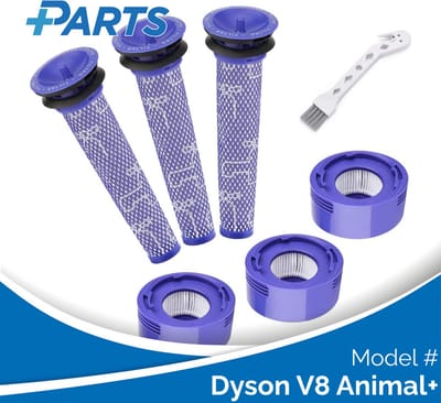 Dyson V8 Animal+ Filters (7 Stuks, Plus.Parts® alternatief voor 965661-01 / 967478-01)