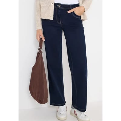 Wide Legs gespoelde jeans