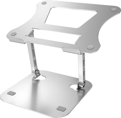 Laptop Standaard 10 - 17 Inch - Laptop Houder - Laptopstandaard verstelbaar - Laptop Stand - Thuiswerken - Ergonomisch - Warmteafvoer - Inklapbaar - Hoogte verstelbaar - Geschikt voor: Apple Macbook, Microsoft, HP, Lenovo - Zilver