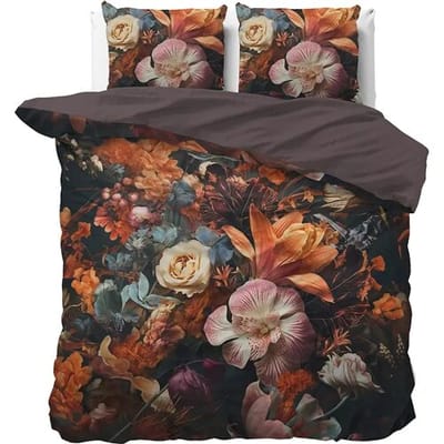 Dreamhouse Dekbedovertrek Flower Artistic Multi - Tweepersoons 200 x 200/220 cm + 2 kussenslopen