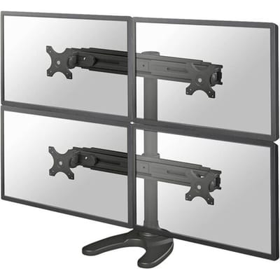 Neomounts FPMA-D700DD4 Monitorvoet Aantal monteerbare displays: 4 Display(s) 48,3 cm (19) - 76,2 cm (30) Zwart In hoogte verstelbaar, Kantelbaar,