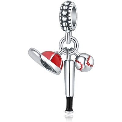 Pendentif Sport Basket-ball en Cuivre Charme Perle S'adapte au Bracelet Authentique DoItYourself Bijoux Cadeaux Accessoire white