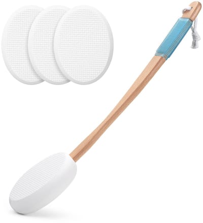 Lichaamsborstel Set - Rugborstel - Badborstel - Rug Scrubber - Huidborstel - Massage - Badborstel rugborstel lange steel - bad & doucheaccesoires - Back Cream Applicator Bodylotion-applicator - Het voelt alsof je gemasseerd wordt