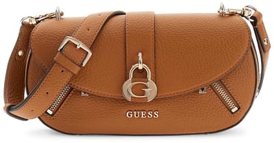 GUESS schoudertas Jessa Flap Crossbody Bag Caramel bruine