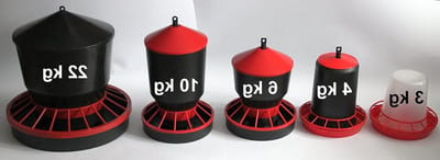 Voederautomaat - Voedertrog Gevogelte - Gevogelte Voeren - Vocht en Mors Bescherming - 10 kg - Zwart Rood