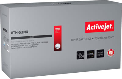 ActiveJet AT-53NX Toner voor HP-printer; HP 53x Q7553x, Canon CRG-715H vervanging, oppermachtig; 7900 pagina's; zwart.