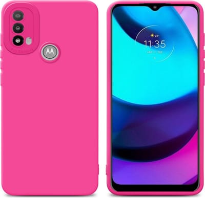 Cadorabo Hoesje geschikt voor Motorola MOTO E20 in FLUID HOTPINK - Beschermhoes gemaakt van flexibel TPU silicone Cover Fluid Case