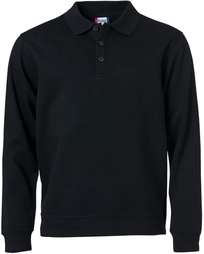 Clique Basic Polo Sweater 021032 - Zwart - 4XL