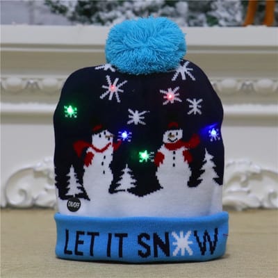 Nixnix® - Kerstmuts - Met licht - Kerstman - Sneeuwman - Kerstmis