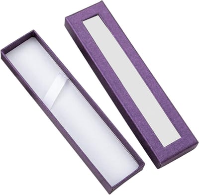 Etui Praktische Voering - Pennendoos Zichtbaar - Pennengebruik Organiseren - Transparant Raamontwerp - 175 cm Lengte - Paars