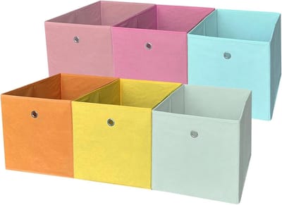 Famanu – Set van 6 kastorganizers, opbergdozen van vliesstof, opvouwbaar en veelzijdig, 30 x 30 x 30,4 cm
