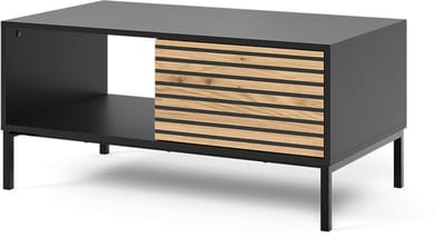 Vicco Eliza Salontafel – 90 x 50 cm met een lade Eik goud/antraciet