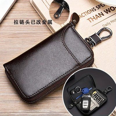 Leren Sleutelhanger Unisex Sleutel Tas Multifunctionele Organizer Portemonnee Houder Slimme Huishoudster Auto Kleine Sleutelhouder Sleutels Pouch