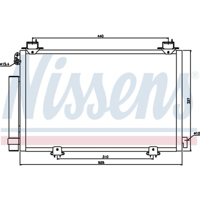 Condensator, airconditioning NISSENS 94590