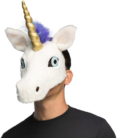 Boland - Pluchen masker Eenhoorn - Volwassenen - - Funny - Cosplay