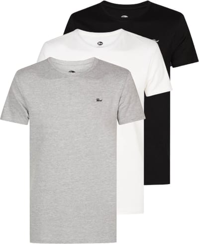Petrol Industries Heren T-shirts 3-Pack - Ronde Hals - Korte Mouw - Katoen - Regular Fit - Multipack van 3 stuks - - Maat S