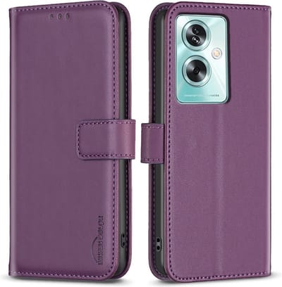 BINFEN Hoesje - Geschikt voor OPPO A79 5G Hoesje - BINFEN Color Book Case - Paars