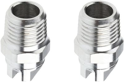 Hogedrukreiniger Mondstukken - Roestvrij Staal - Terras Reinigen - Gelijkmatige Straal - 2X 1/4 Inch