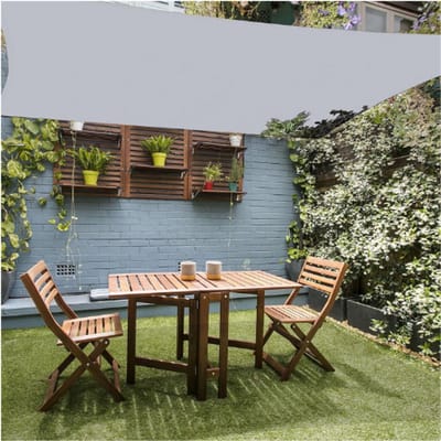 Thuys – Rechthoekig Schaduwdoek – 3 x 5 m – 185 g/m² – UV – Bescherming – Voor Tui n – Terras – Buitenruimte – Lichtgrijs