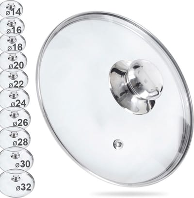 Deksel Glas 22 cm - Pannendeksel - Pandeksel - Potdeksel