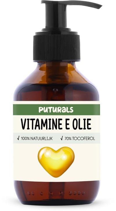 Puturals Vitamine E Olie 100% Natuurlijk - 150ml - Tocoferol 70% - Vitamine E Olie voor Gezicht, Huid en Haar - Puur en Vegan