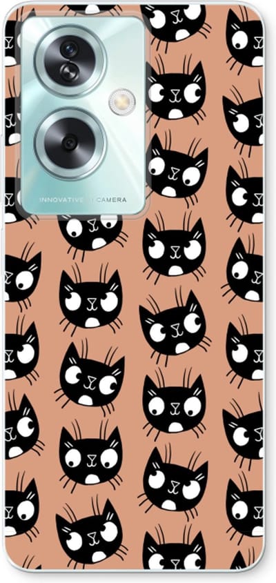 Case Company® - Hoesje geschikt voor Oppo A79 hoesje - Kat - Soft Cover Telefoonhoesje - Bescherming aan alle Kanten en Schermrand