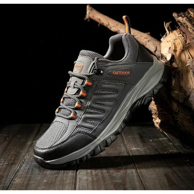 Lente Nieuwe Collectie Klassieke Stijl Heren Wandelschoenen Vetersluiting Heren Sportschoenen Outdoor Joggen Trekking Sneakers Snel 39 -46 42 black