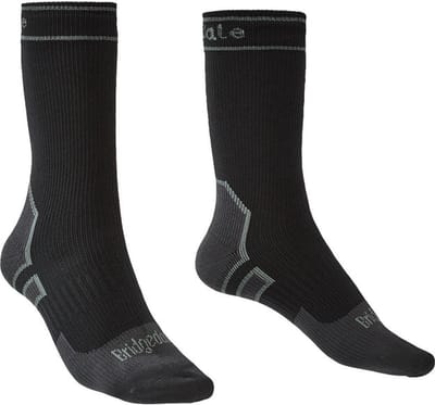 Bridgedale Unisex Stormsock Allround Sportsokken Zwart (100% waterdicht)