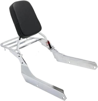 Passagierskussen Motor - Rugsteun Bagagedrager - Comfortabel Rijden - Verstelbare Steun - 3.4 kg - Zilver