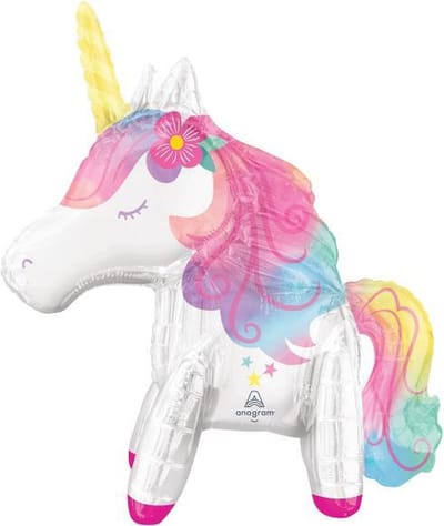 Anagram Folieballon Enchanted Unicorn Junior 55 X 63 Cm Wit