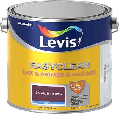 Levis - Easyclean Lak & Primer 2-In-1 Mix - Shady Red A60 - Mengverf - 2,5 L