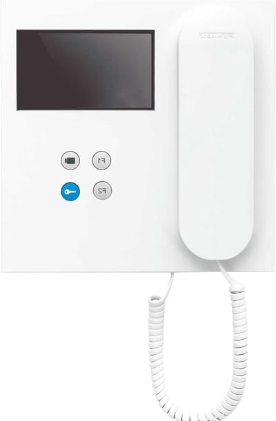 Kleurenmonitor - Video intercom monitor - Huisbeveiliging - Extra plat profiel - 200 x 200 x 44 mm - Wit