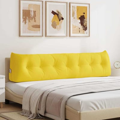 vidaXL - Rugkussen - Licht - Geel - 200 - x - 24 - x - 50 - cm - Stof