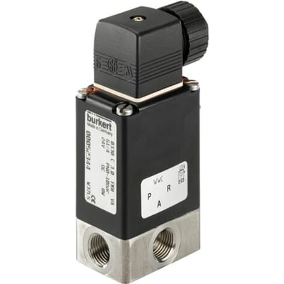 Magneetventiel 3/2-weg G1/4'' Universeel RVS FKM 0-8bar/116psi 24VDC 0330 328420