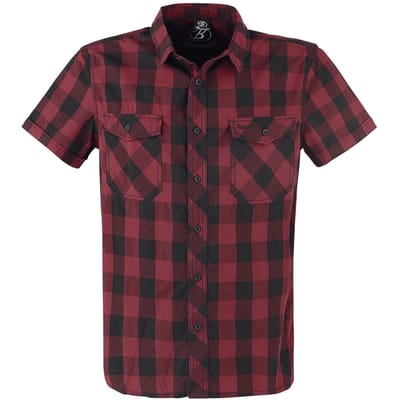 Brandit Shirt met korte mouwen - Roadstar - S tot 5XL - voor Mannen - zwart-rood