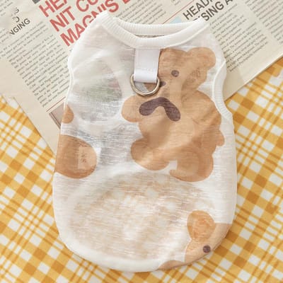 Hond Huisdier Mouwloos Mesh Beer Trekhaak Vest Kat Ademend Dun Teddy Huisdier Hond Koelvest voor Honden Zomerkleding L