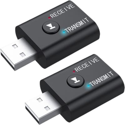 longziming 2-in-1 Bluetooth 5.0 Zender & Ontvanger – Onafhankelijke Audio Adapter voor TV, PC, Projector, Mobiel, Tablet, Thuis Geluidssysteem