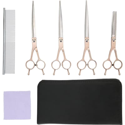 Huisdier Kam Verzorgingsset Huisdierhaar 7 Inch Dubbele Staart Trimscharen Set voor Honden Katten Konijnen gray