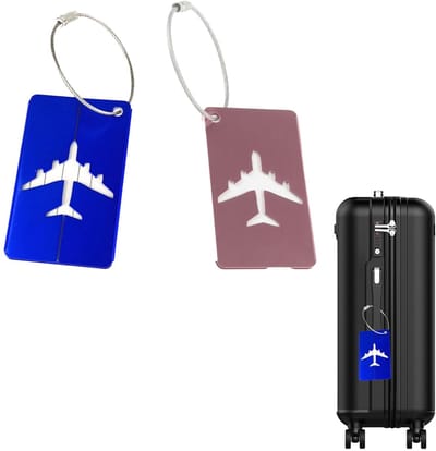 Dailygoods- Kofferhanger Lichtgewicht - Kofferhangers Set van 2 - Adreslabel - Kofferbordhanger - Kofferaanhanger - Corrosiebestendig Aluminiumlegering
