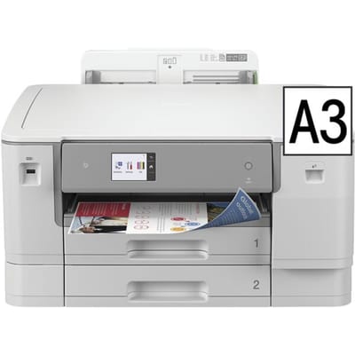 Inkjetprinter Brother HL-J6010DW, monochroom/kleuren, USB/LAN/WLAN, auto duplex/mobiel printen/NFC, 2 papierladen, tot A3, incl. CMYK-cartridges