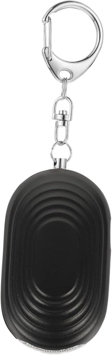 Persoonlijk Alarm - Veiligheidssirene Noodalarm - Zelfverdediging Noodsituaties - Met LED Zaklamp - 7x3.5x2 cm - Zwart
