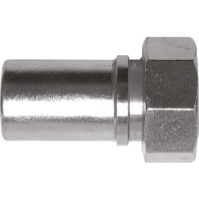 100 mm & G4'' RVS 1.4401 Slangpilaar Wartelmoer Vlakke PTFE Afdichting en Veiligheidskraag EN 14420-5 (DIN 2817)