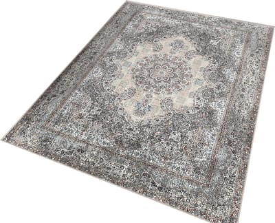 Vloerkleed 120x180cm - Keukenmat - Wasbaar Antislip - Laagpolig Zacht Tapijt- Woonkamer tapijt - Vintage klassiek