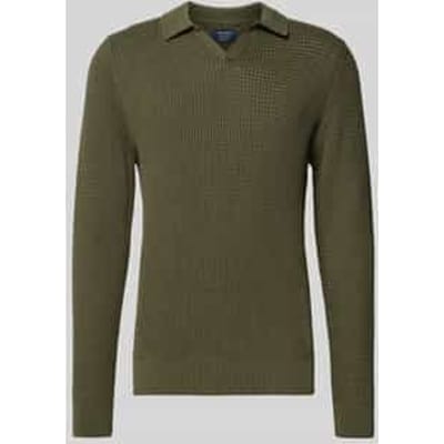 Gebreide pullover met ribboorden