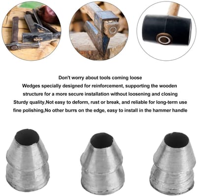 Solidchoice - Dailygoody - Round Handle Wedges - 20 Stuks Stalen Klinknagels voor Bijlen en Hamers