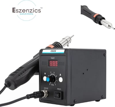 Eszenzics™ Soldeerstation - Krachtige Soldeerbout - Kermische kern - 700W - 3 Opzetstukken - LED display - Tot 500 °C - Compact 15,3*9,6*13,8 cm